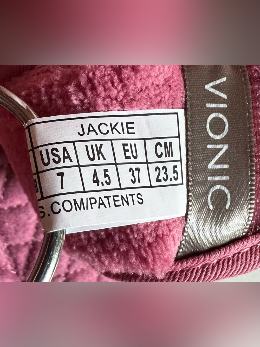 Vionic Jackie Rhubarb Pink Quilted Slippers 7 - Picture 12 of 13